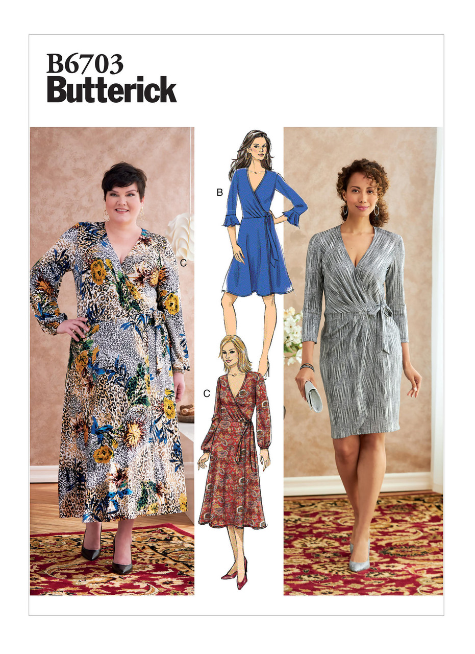 Pattern Roundup: Knit Wrap Dresses ...